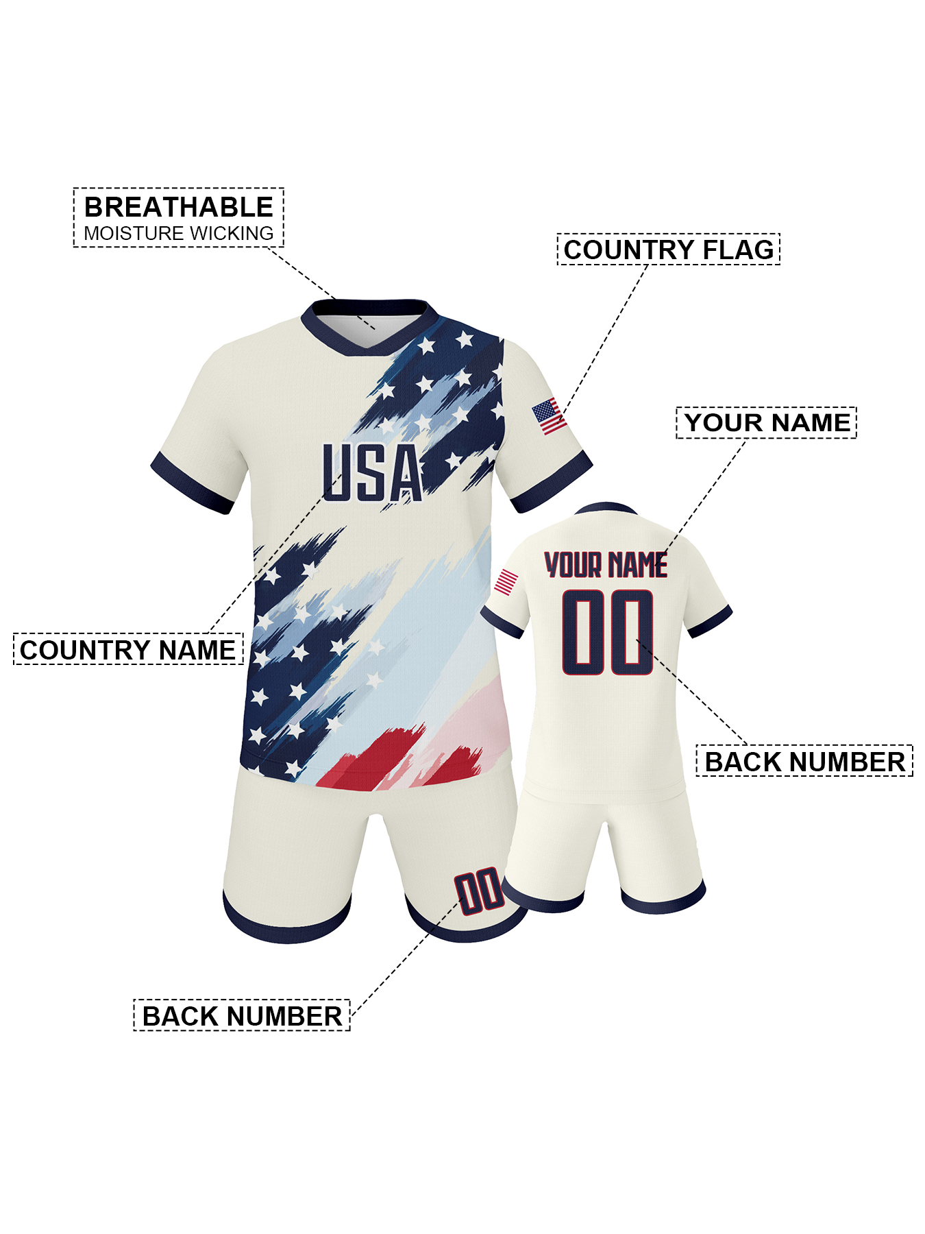 Kids Custom Usa Soccer Kit Per – обзор и цена Sports Equipment For Boys